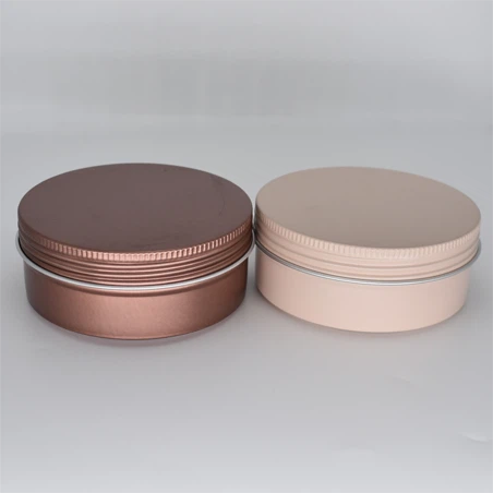 Factory Wholesale Aluminum Jars 60ml, 60gm, 2oz Black Aluminum Candle Tins With Screw Lids 68x25mm Tool Box Tea Box