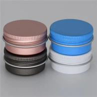 10 मिलीलीटर गोल स्क्रू कैप एल्यूमीनियम जार कॉस्मेटिक मोमबत्ती कंटेनर